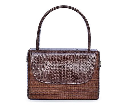 Bolsa Helena em Palha e Couro Marrom | Westwing