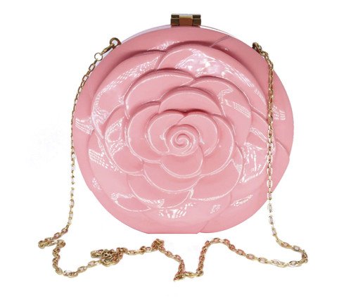 Bolsa Camélia Laqueada Rosé, Rosé | WestwingNow