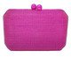 Bolsa Clucth Laura em Palha Rosa Pink, Rosa | WestwingNow