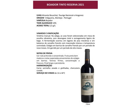 Vinho Bojador Red Reserva 2021 | Westwing