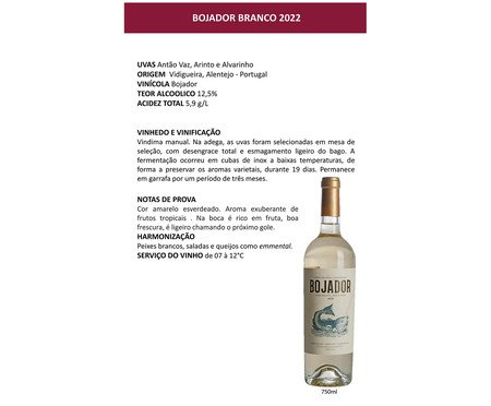 Vinho Bojador Branco 2022 | Westwing
