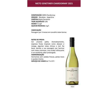 Vinho Nieto Senetiner Chardonnay | Westwing