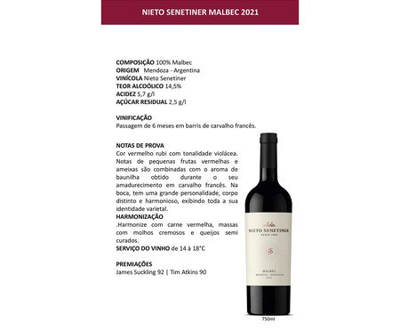 Vinho Nieto Senetiner Malbec | Westwing