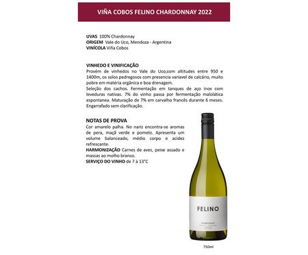 Vinho Cobos Felino Chardonnay 2023 | Westwing