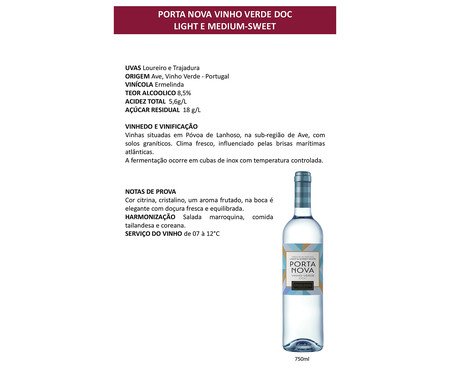 Vinho Ermelinda Porta Nova Ligeiro | Westwing
