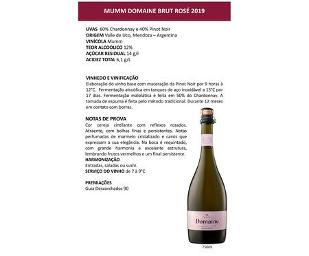 Espumante Mumm Domaine Brut Rosé | Westwing