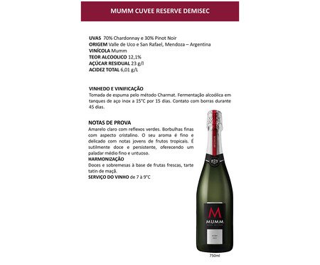 Espumante Mumm Cuvee Reserve Demisec | Westwing