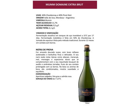 Espumante Mumm Domaine Extra Brut | Westwing