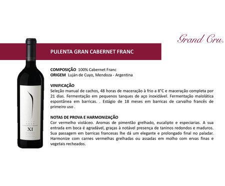 Vinho Pulenta Estate Xi Gran Cf 2020 | Westwing