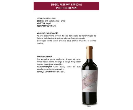 Vinho Siegel Reserva Especial Pinot Noir | Westwing