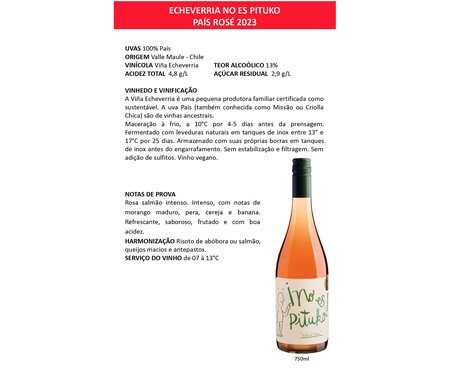 Vinho No Es Pituko Natural Rosé | Westwing