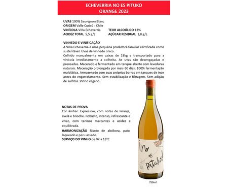 Vinho No Es Pituko Laranja | Westwing