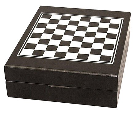 Jogo para Vinho com Jogo de Xadrez em Inox Mimo | Westwing
