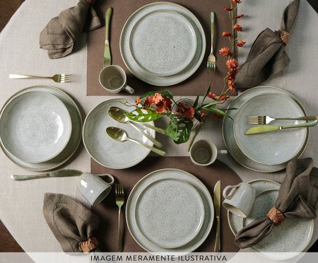 Aparelho de Jantar em Stoneware Vanilla - 16Pçs | Westwing