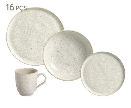 Aparelho de Jantar em Stoneware Vanilla - 16Pçs | Westwing