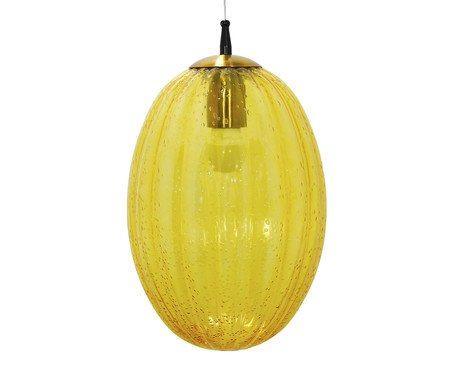 Pendente em Metal com Vidro Amarelo Bivolt | Westwing
