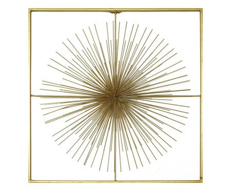 42568 - QUADRO OURIÇO DECOR EM METAL DOURADO P | Westwing