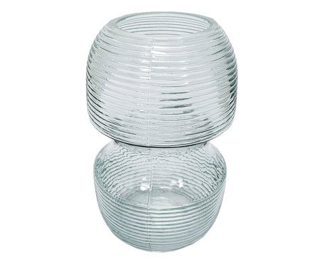 56976 - VASO EM VIDRO AZUL CLARO P | Westwing