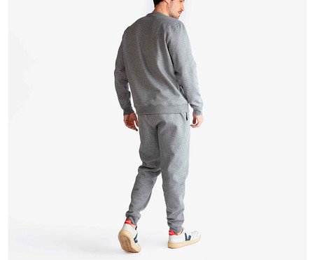 Calça Jogger Moletom Flanelado Mescla Escuro | Westwing
