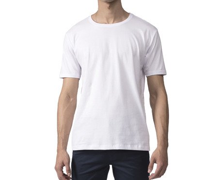 Camiseta Pima Masculina Branca | Westwing