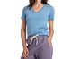 Camiseta Pima Gola V Feminina Azul Celeste, blue | WestwingNow