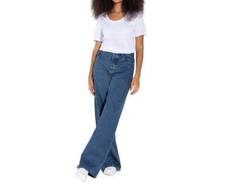 Camiseta Pima Gola U Feminina Branca | Westwing