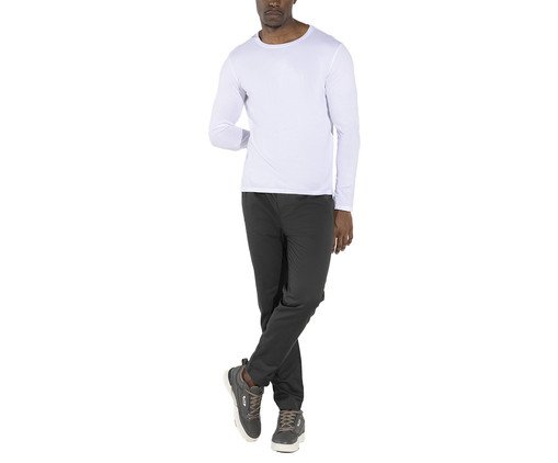 Camiseta Pima Manga Longa Masculina Branca, white | WestwingNow