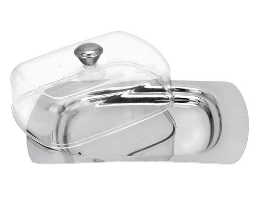 Mantegueira Com Prato Inox Smooth - 18,5X5,5X12,5cm, multicolor | WestwingNow