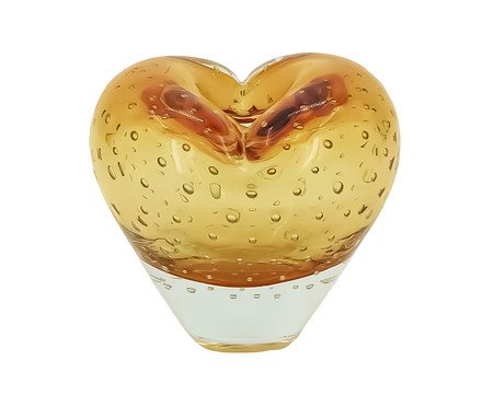 Escultura Heart Âmbar - 11X14X14cm | Westwing