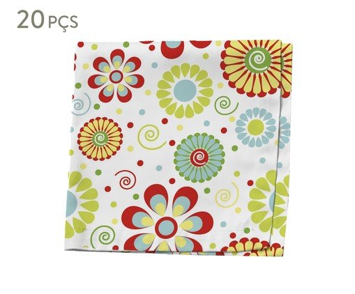 Jogo de Guardanapos de Papel Decorado Duplo Blossom - 16,5X1,6X16,5cm, multicolor | WestwingNow