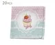 Jogo de Guardanapos de Papel Decorado Duplo Cupcake - 16,5X1,6X16,5cm, multicolor | WestwingNow