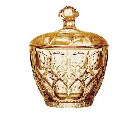Potiche Decorativo Madrid Âmbar - 8,5X10,8X8,5X8,5cm | Westwing