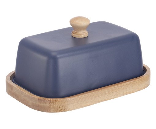 Mantegueira de Bambu Com Tampa Prima Azul - 10,9X8,3X16cm, blue | WestwingNow