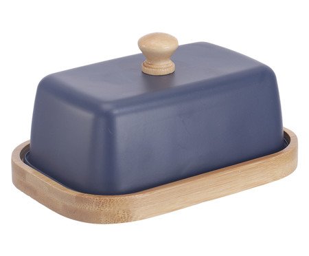 Mantegueira de Bambu Com Tampa Prima Azul - 10,9X8,3X16cm | Westwing