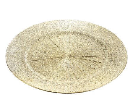 Sousplat Splendor Dourado - 33X1,7X33X33cm