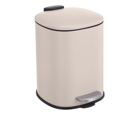 Lixeira Steel Bege - 3L | Westwing