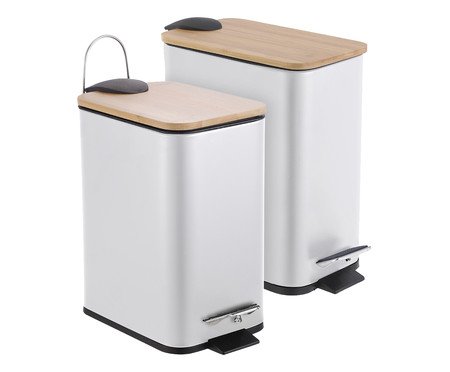 Lixeira Prime Branco - 3L
