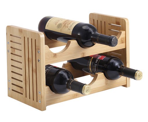 Adega Para Vinho de Bambu Garrafas Vinum - 17,8X22X34cm, Natural | WestwingNow