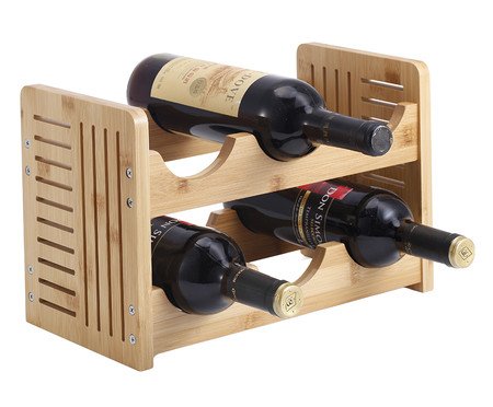Adega Para Vinho de Bambu Garrafas Vinum - 17,8X22X34cm | Westwing