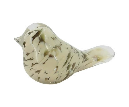 Escultura Bird Bege - 6,5X8,5X13,5cm | Westwing