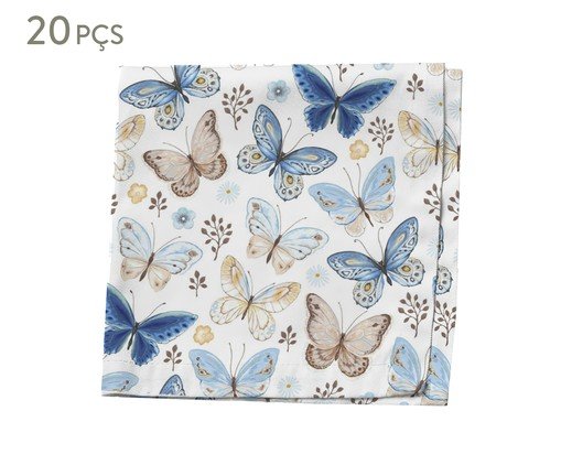 Jogo de Guardanapos de Papel Decorado Duplo Flutter - 16,5X1,6X16,5cm, multicolor | WestwingNow