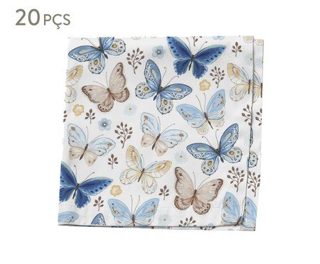 Jogo de Guardanapos de Papel Decorado Duplo Flutter - 16,5X1,6X16,5cm | Westwing