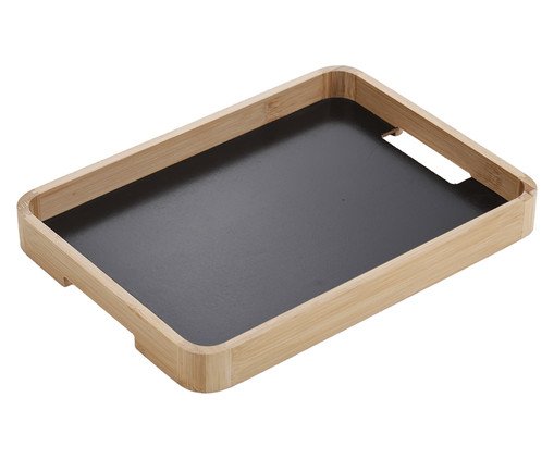 Bandeja Retangular de Bambu Basis - 22X3X30cm, black | WestwingNow