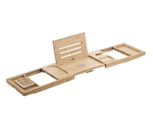 Bandeja de Banheira Expansível de Bambu Spread - 23X3X100,5cm, Natural | WestwingNow
