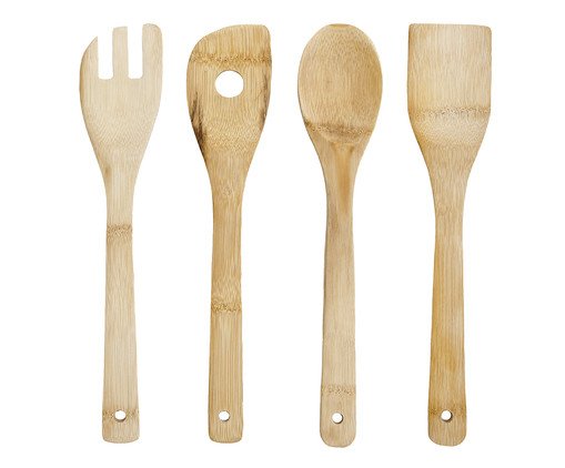 Kit Utensílios de Bambu Essentia, Natural | WestwingNow