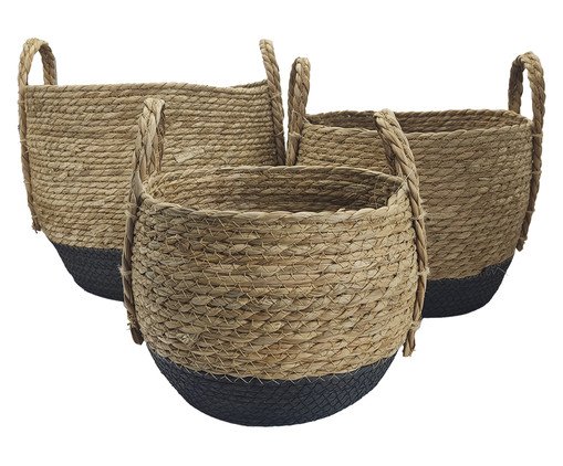 Cesto Paracanas Preto - 29X25X29X29cm, black | WestwingNow