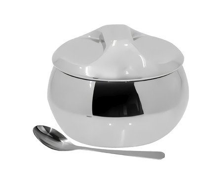 Açucareiro Inox Grain - 10X8X10X10cm | Westwing