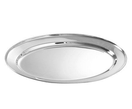 Travessa Oval Inox Serve - 13,5X1,5X20cm | Westwing