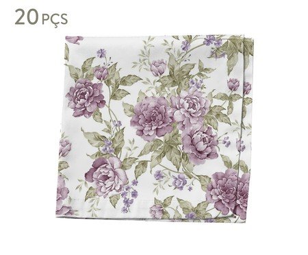 Jogo de Guardanapos de Papel Decorado Duplo Fleur - 16,5X1,6X16,5cm | Westwing