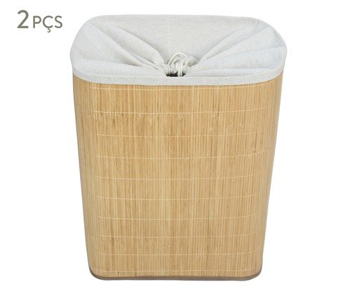 Jogo de Cestos de Bambu Multiuso - 30X60X40cm, Natural | WestwingNow